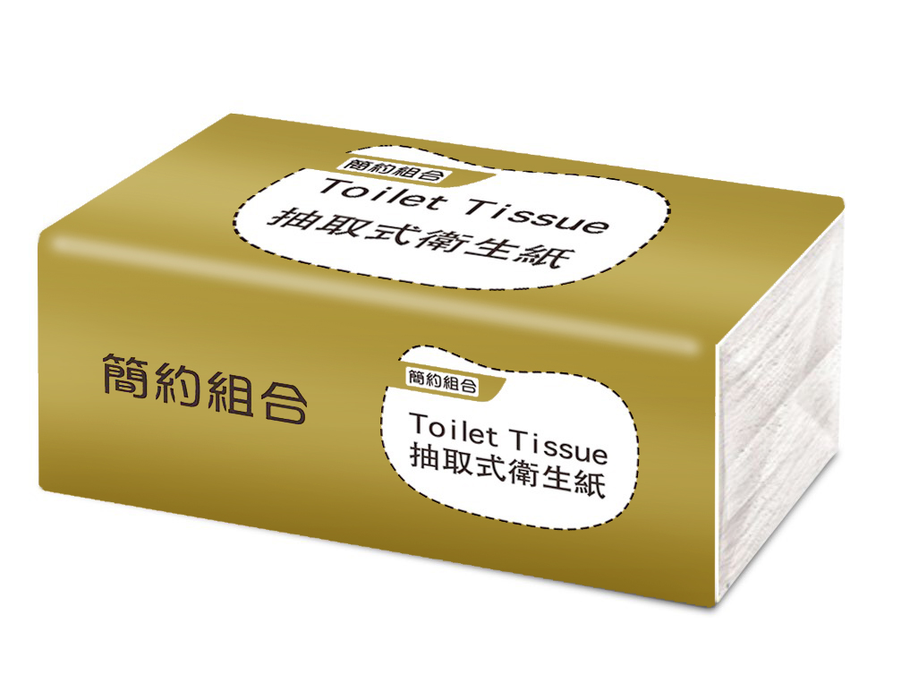 【简约组合】优质抽取式卫生纸 150抽*80包/箱(金)